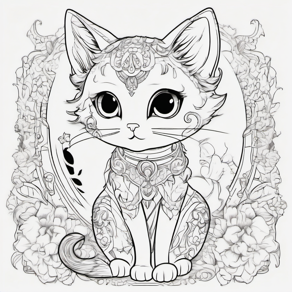A cute anime cat