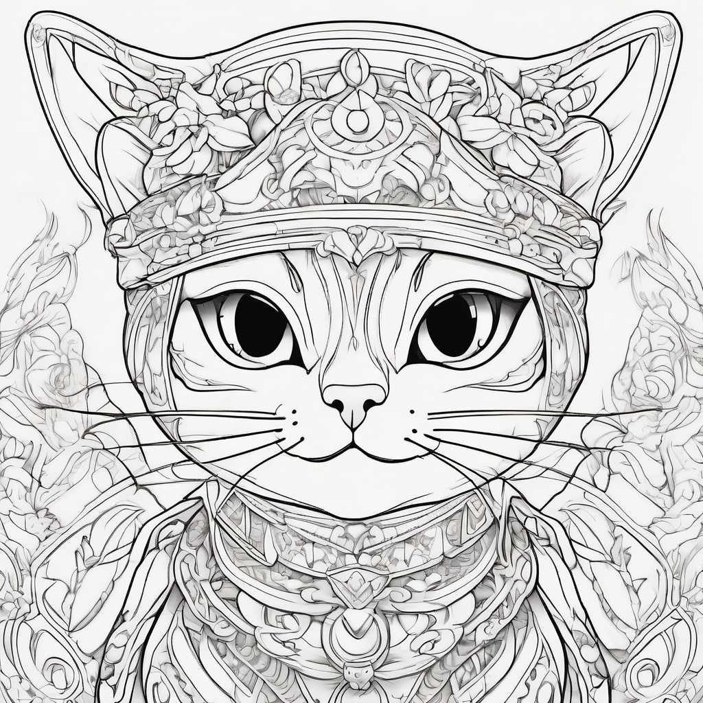 A cute anime cat
