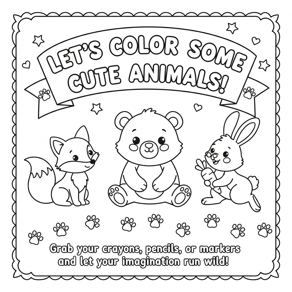 **LET’S COLOR SOME CUTE ANIMALS! 🐾**

Get ready for a fun coloring adventure filled with adorable animals!

This coloring book is perfect for kids who love animals and enjoy being creative. Each page features a simple animal illustration ready to be filled with colors.

**Grab your crayons, pencils, or markers and let your imagination run wild!**

🎨 **Simple and fun coloring pages**
🐾 **Cute animals to discover**
❤️ **Perfect for little animal lovers**