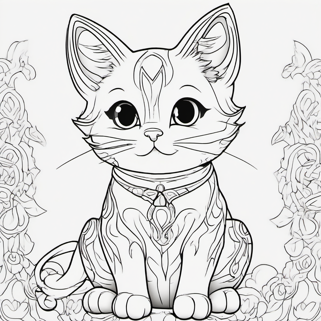 A cute anime cat