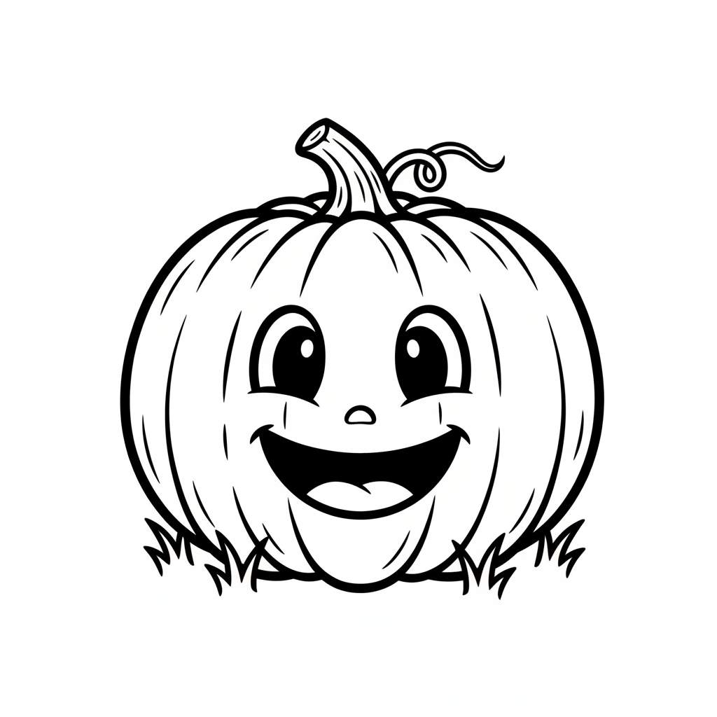 Basic pumpkin with a smiling face