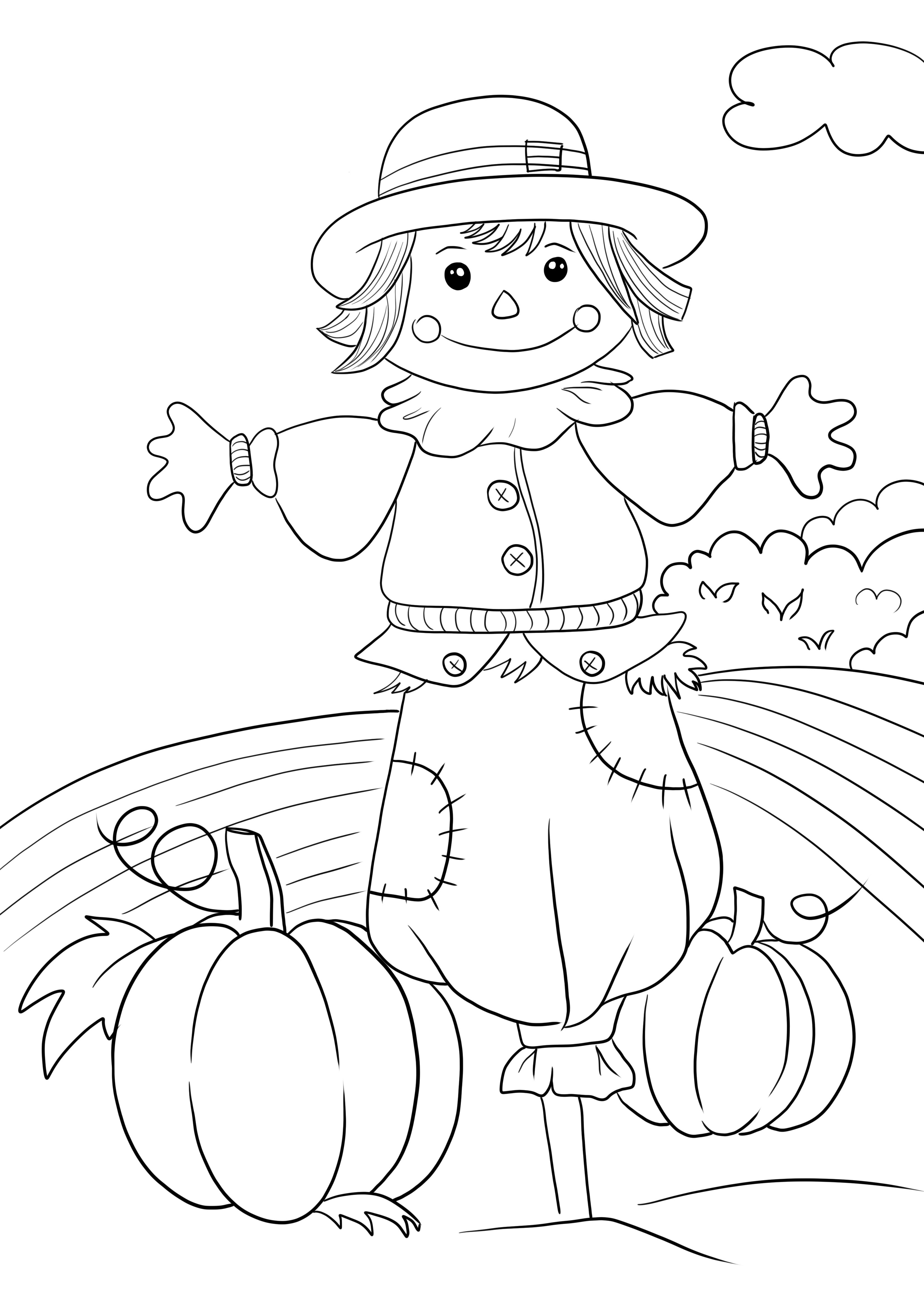 Autumn and scarecrow